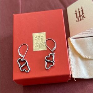 James Avery Retired Silver Heart Earrings